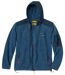 Men's Blue Hooded Fleece Jacket 