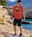 Men's Black Microfibre Cargo Shorts-4