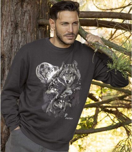 Sweater met wolvenprint