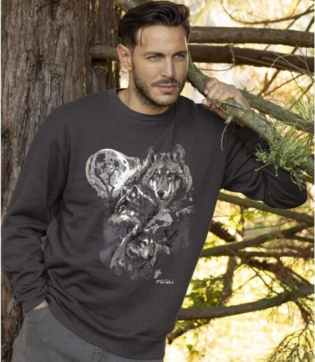 Sweater met wolvenprint