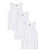 Pack of 3 Men's Plain White Vests-1