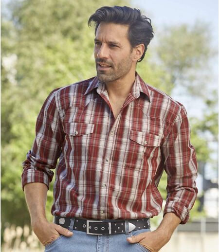 Men's Red Checked Shirt