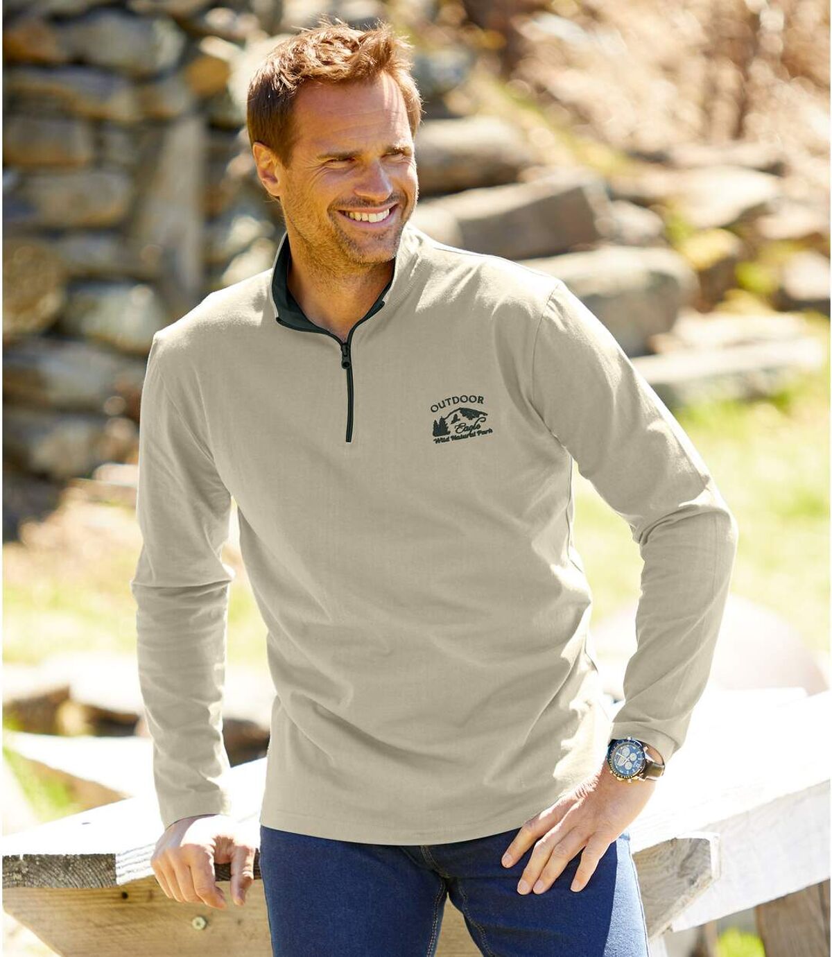 2er-Pack Poloshirts mit RV-Kragen Atlas For Men