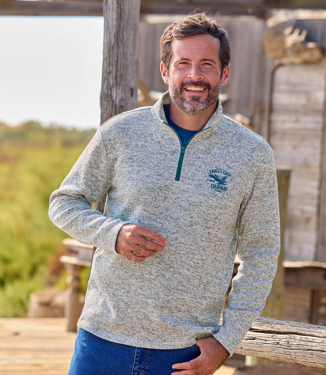 Pack of 3 Men's Mottled Brushed Fleeces-2