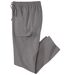 Men's Grey Cargo Trousers - Elasticated Waistband