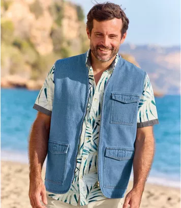 Gilet Reporter en Jean 