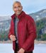 Men's Burgundy Water-Repellent Padded Jacket