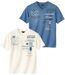 Lot de 2 Tee-Shirts Col V Canada Explorer 