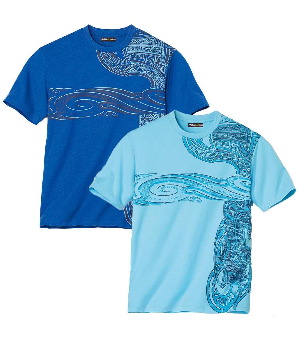 2er-Pack T-Shirts mit graphischen Motiven Atlas For Men