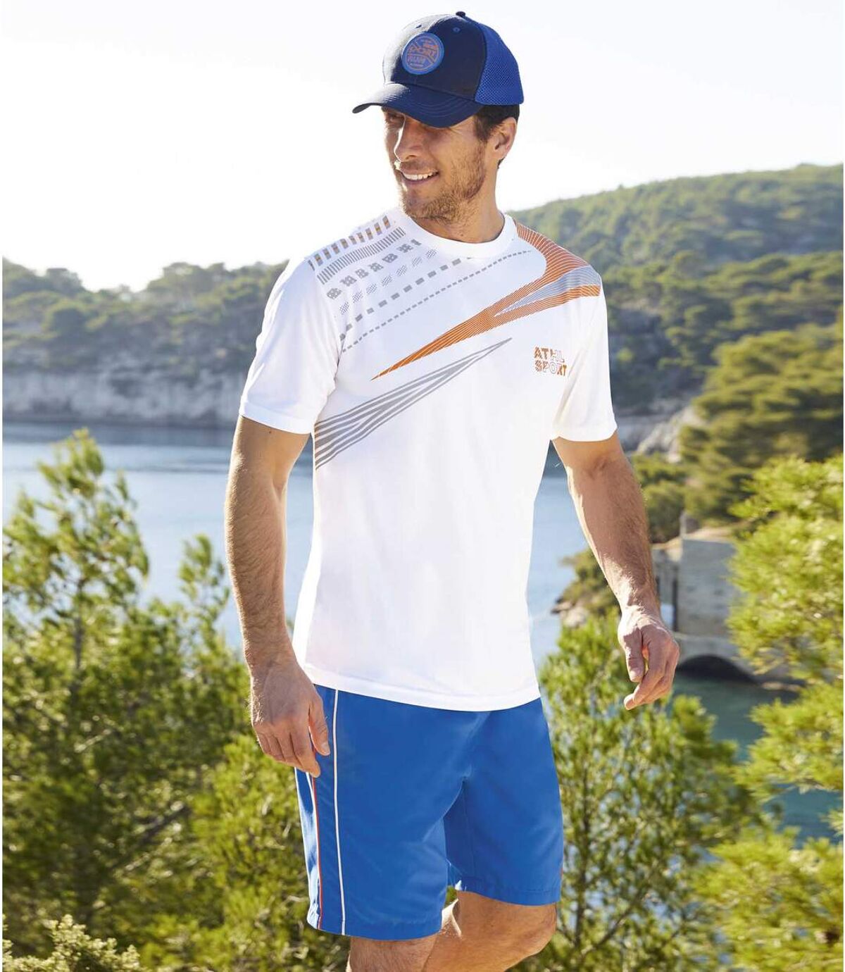 2 Running Line, mikroszálas rövidnadrágból álló szett Atlas For Men