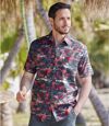 Men's Navy Hawaiian-Print Shirt Atlas For Men