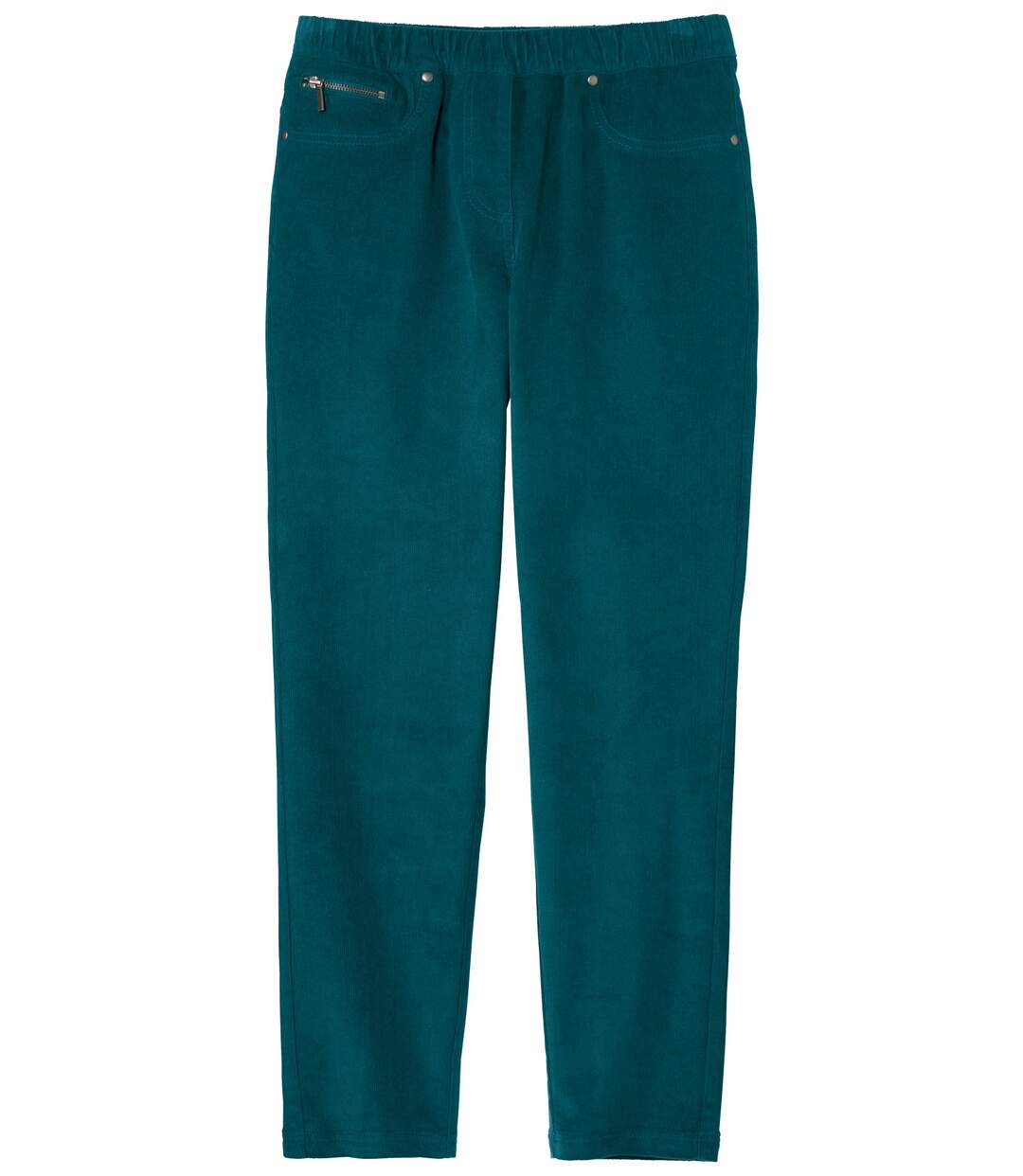 Women's Green Corduroy Pants-3