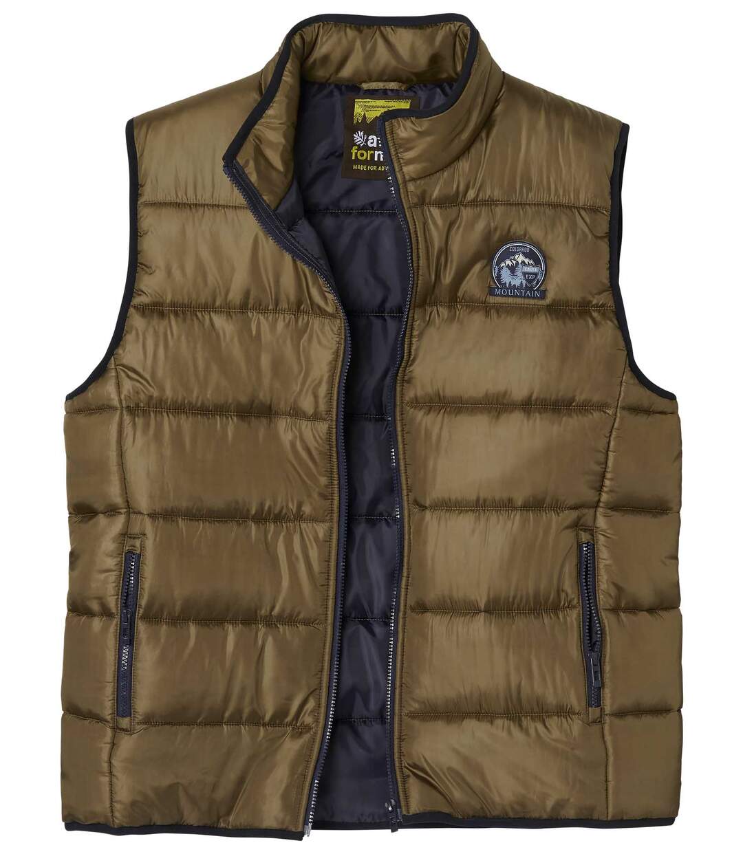 Men's Bronze Full Zip Padded Gilet - Water-Repellent-2