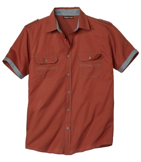 Men's Adventurer Aviator Shirt - Terracotta - Short Sleeves