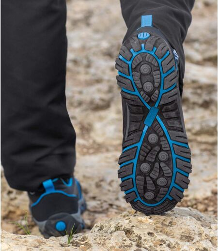 Men's Black Water-Repellent Walking Shoes