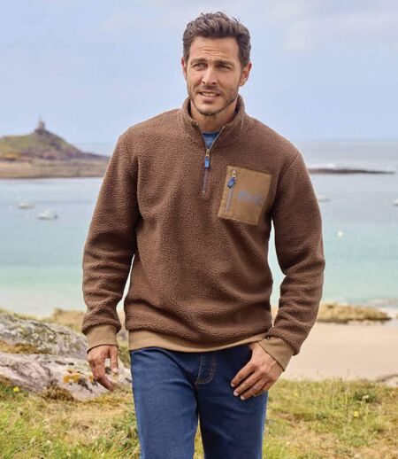Le Sweat Sherpa à Col Zippé