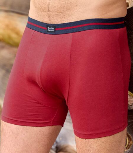 Pack of 2 Men's Red Stretch Boxer Shorts