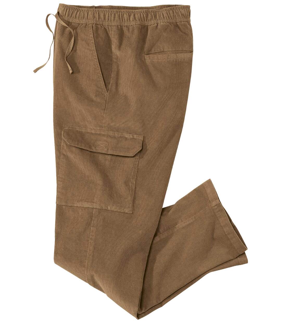 Sztruksowe spodnie bojówki z gumką Atlas For Men