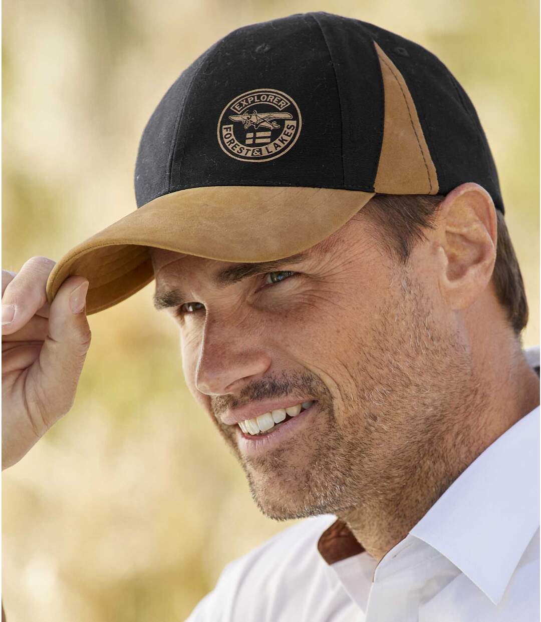 Kšiltovka z kombinovaného materiálu-1