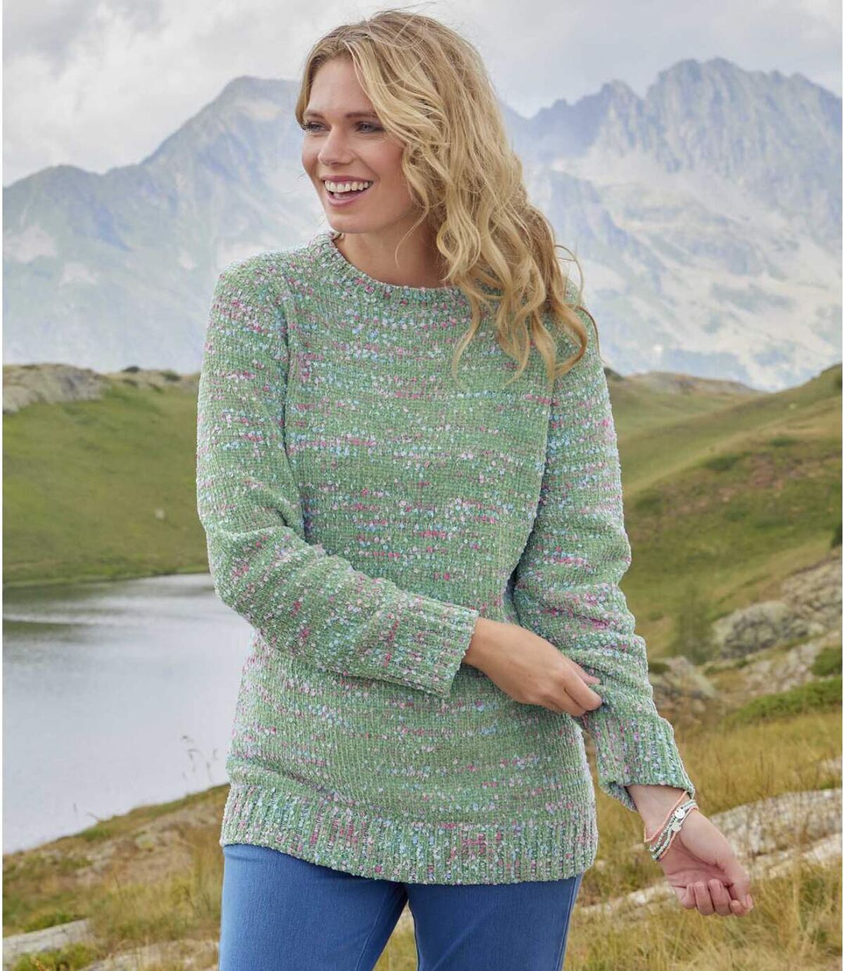 Strickpullover aus Chenille-Garn Atlas For Men