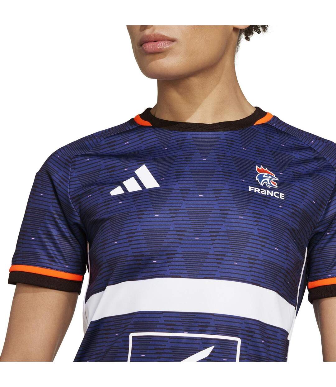 Womens/ladies France Ffr Handball Jersey Lucid Blue Adidas-3