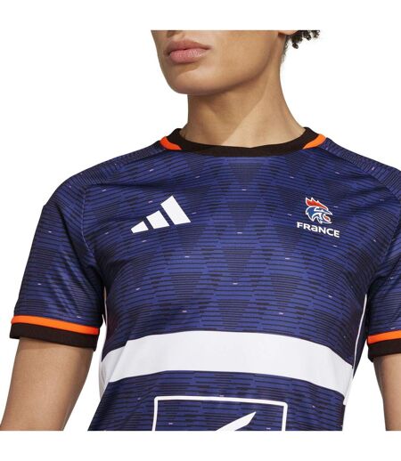 Womens/ladies France Ffr Handball Jersey Lucid Blue Adidas