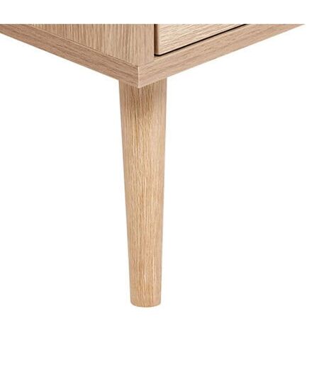 Bureau 2 tiroirs effet bois ABANA - Beige