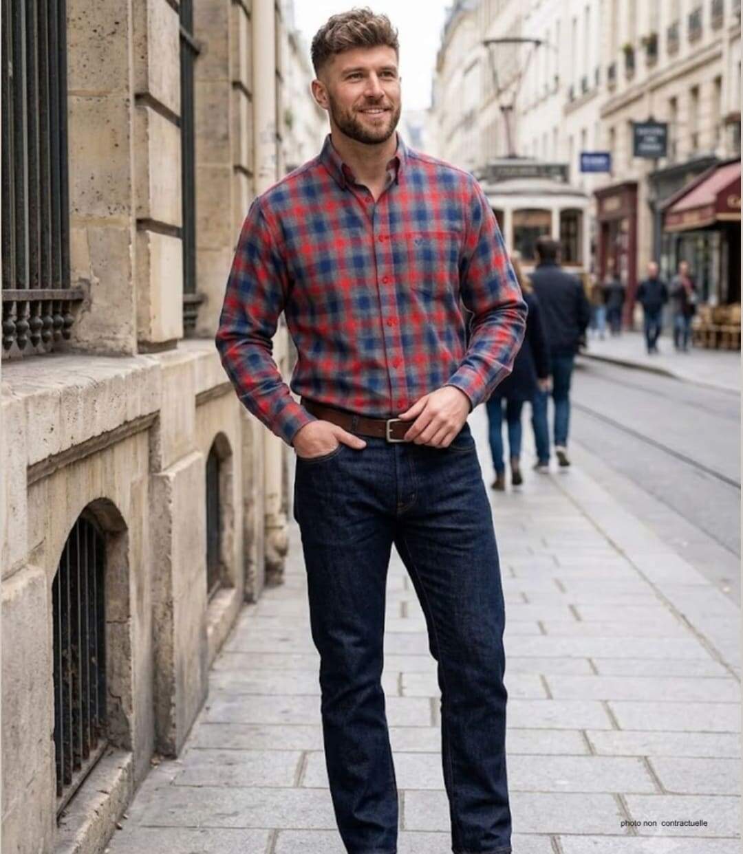 Chemise à carreaux homme WINCHESTER TARGET à carreaux gris : le confort thermique du pur coton gratté-5