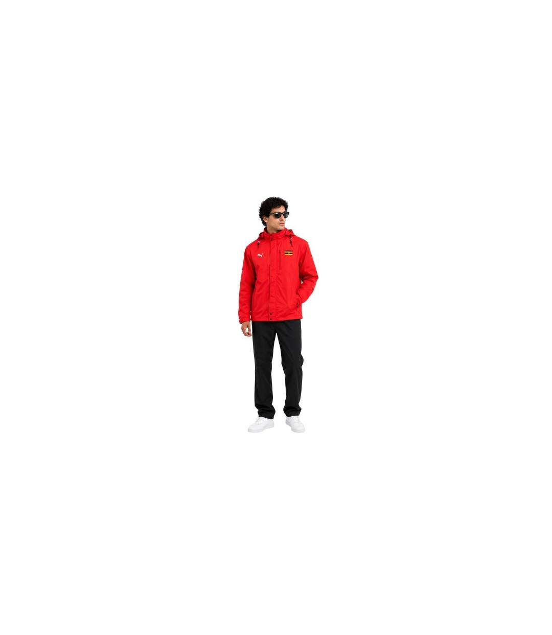 Mens Performance Training Jacket Red Puma-1