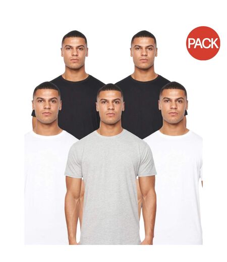 Pack of 5  Mens caplaz plain t-shirt  multicoloured Duck and Cover