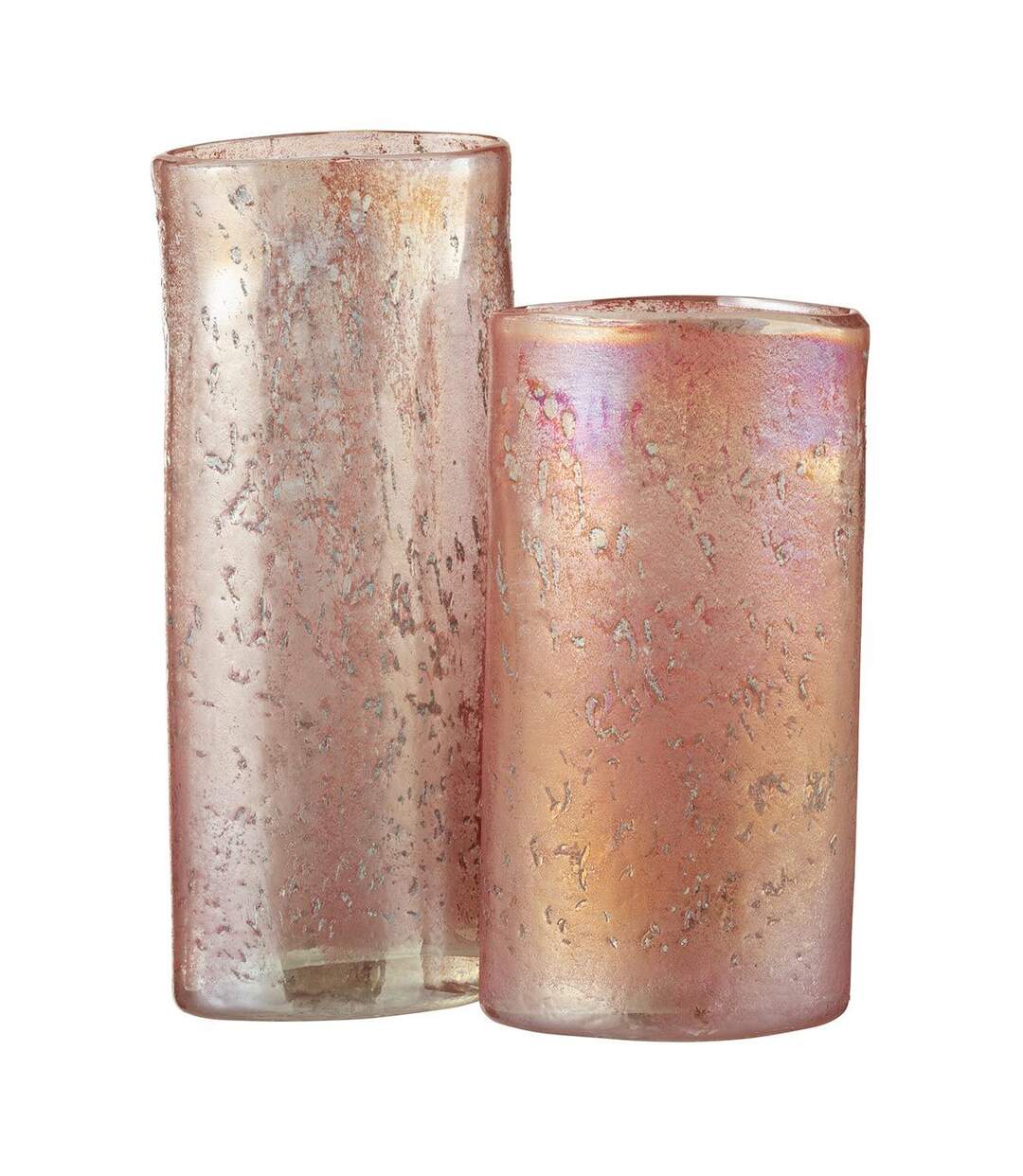 Vase Déco en Verre Lizzie 25cm Rose-2