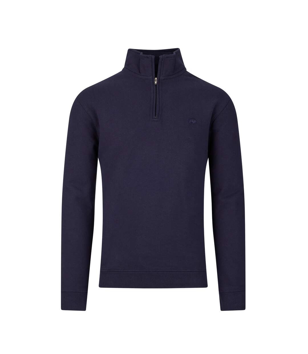 Mens Quarter Zip Jumper Navy Raging Bull-2
