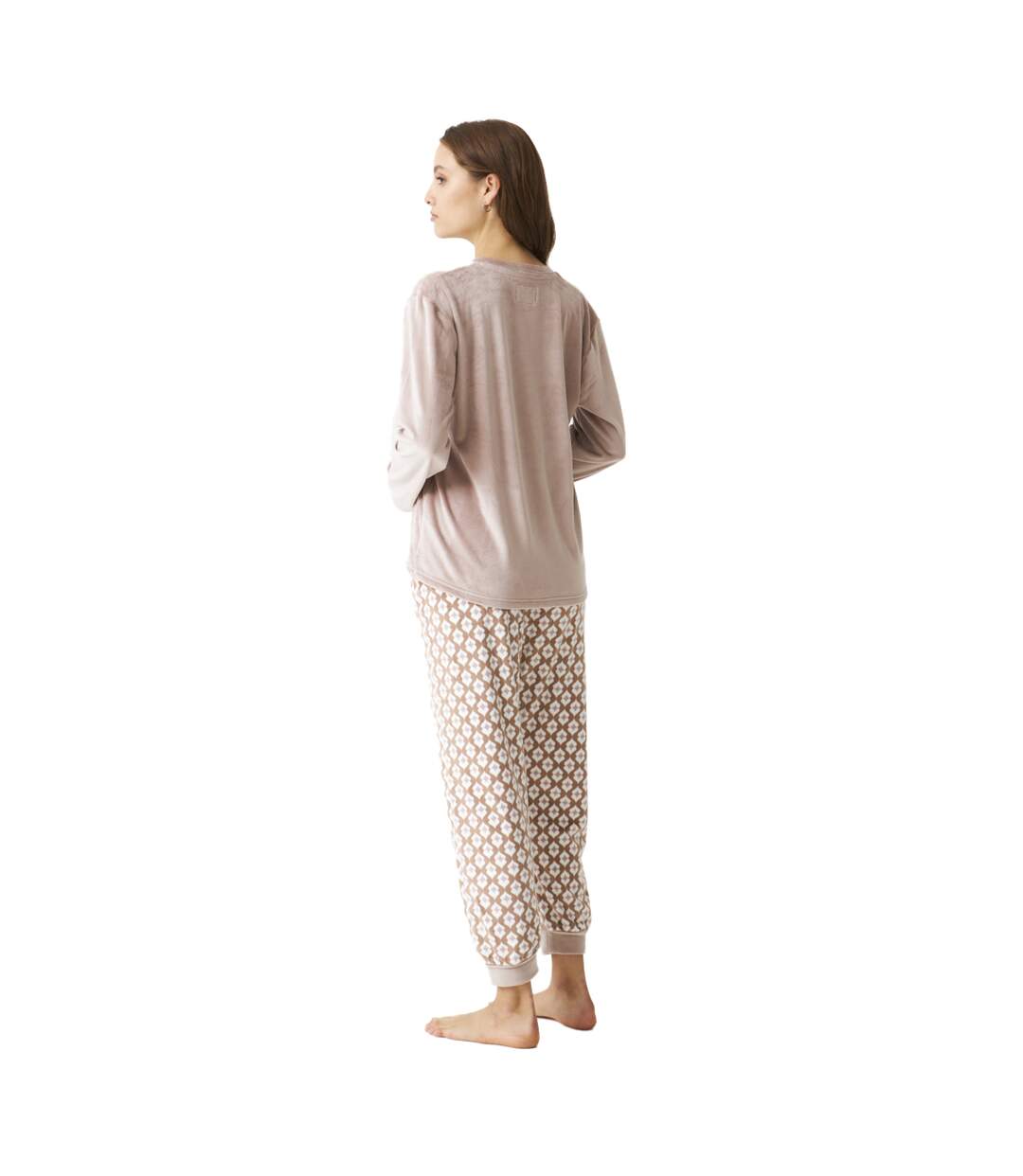 Winter pajamas long sleeve velvet JJB4 women-3