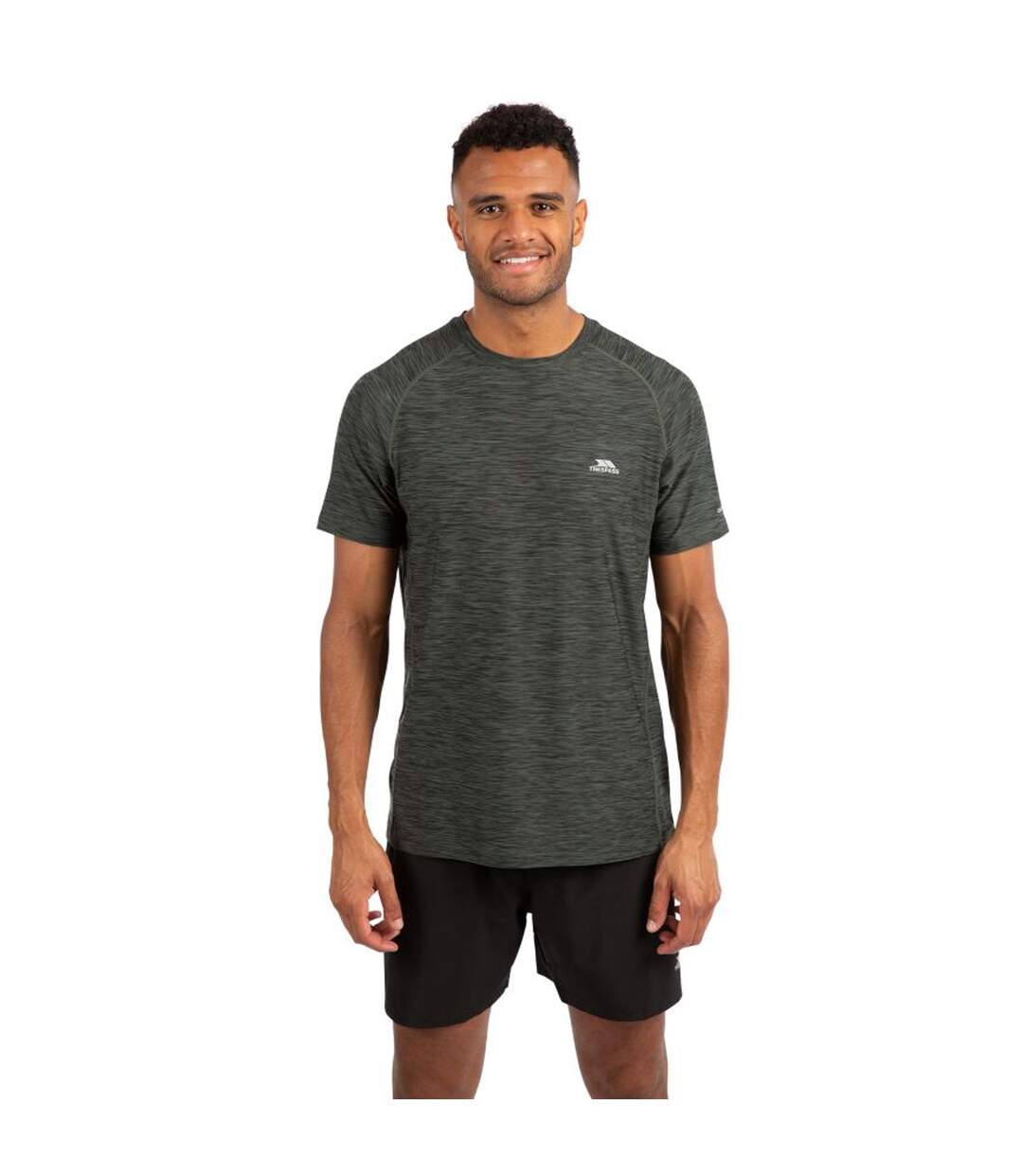 Mens Gaffney Active T-shirt Ivy Marl Trespass-3