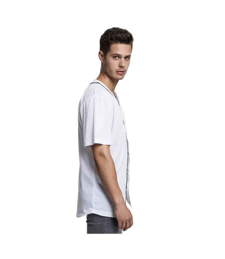 Maillot Baseball Homme Blanc Noir Urban Classics