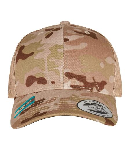 Casquette Trucker Motif/style Rétro Adulte Brun Clair Flexfit
