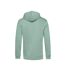 Pull À Capuche Biologique Pour Hommes Vert De Gris B&C-2
