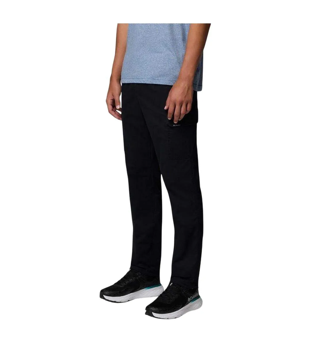 Mens Rapid Straight Leg Cargo Trousers Black Columbia-3