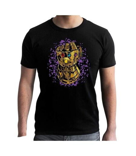 T-shirt Motif/style Gant De L´infini Homme Noir Marvel