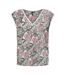 T-Shirt vert/beige femme only selina-1