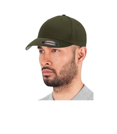 Casquette Peignée Wooly Unisexe Vert Kaki Flexfit