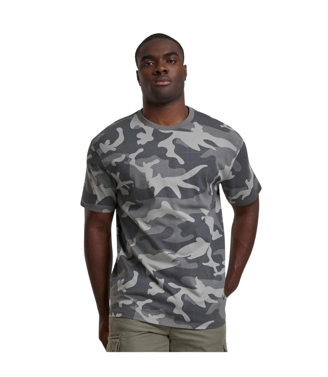 T-shirt Simple Homme Noir Gris Gris Clair Urban Classics-3