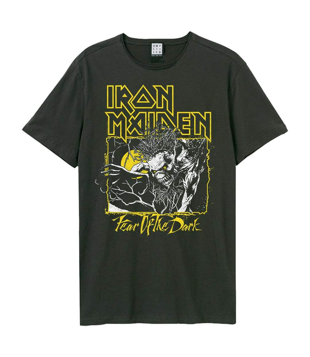 T-shirt Fear Of The Dark Adulte Charbon Jaune Amplified-1