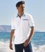 Zweifarbiges Poloshirt mit RV-Kragen-1