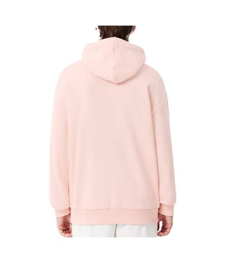 Sweat à capuche rose pâle homme lacoste
