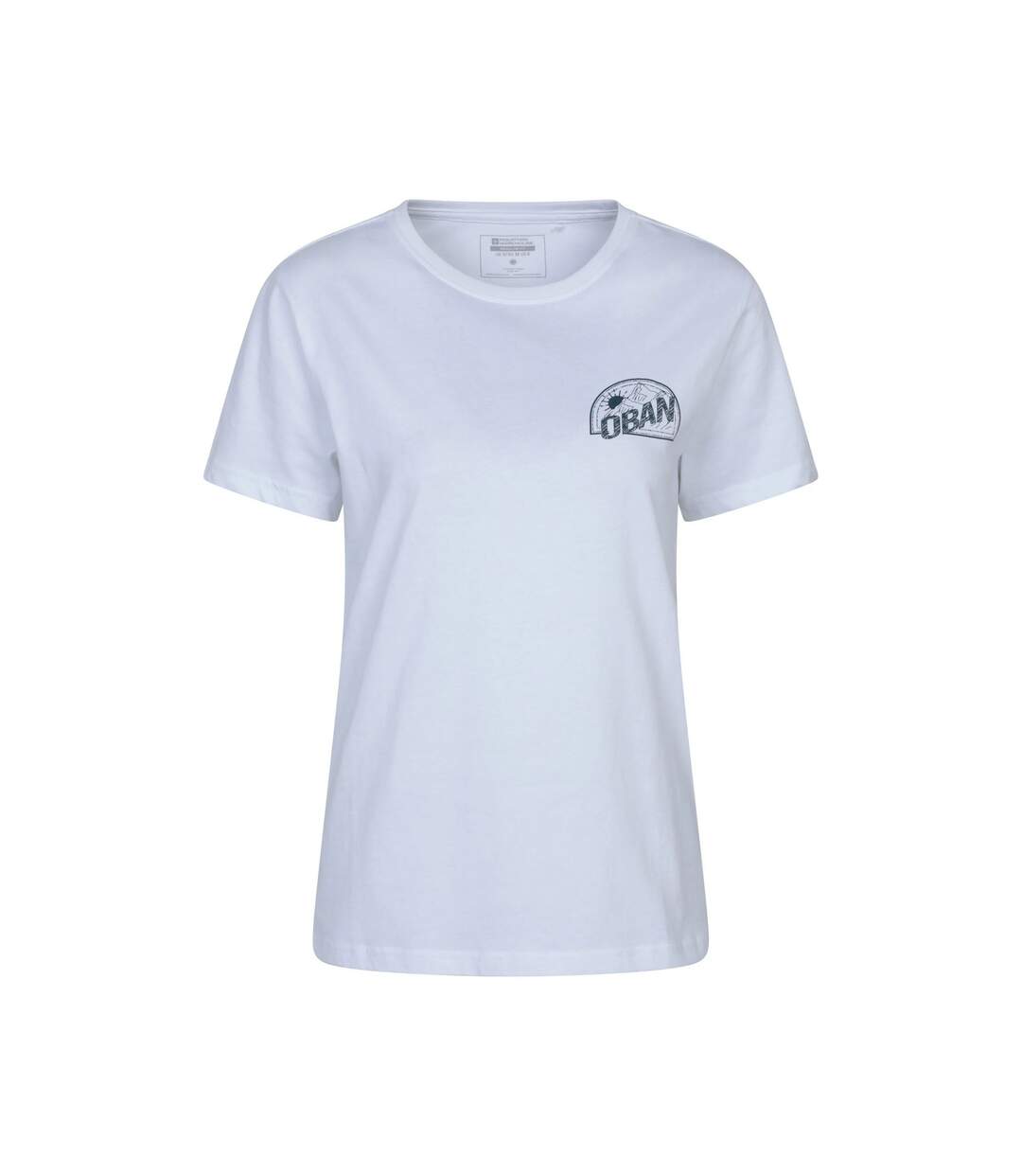 Womens/ladies oban relaxed fit short-sleeved t-shirt white Mountain Warehouse-1