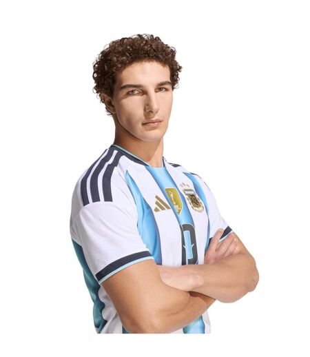 Mens Messi Home Shirt White Blue Adidas