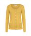 Womens/ladies Knitted Cardigan Yellow Lazy Jacks-1