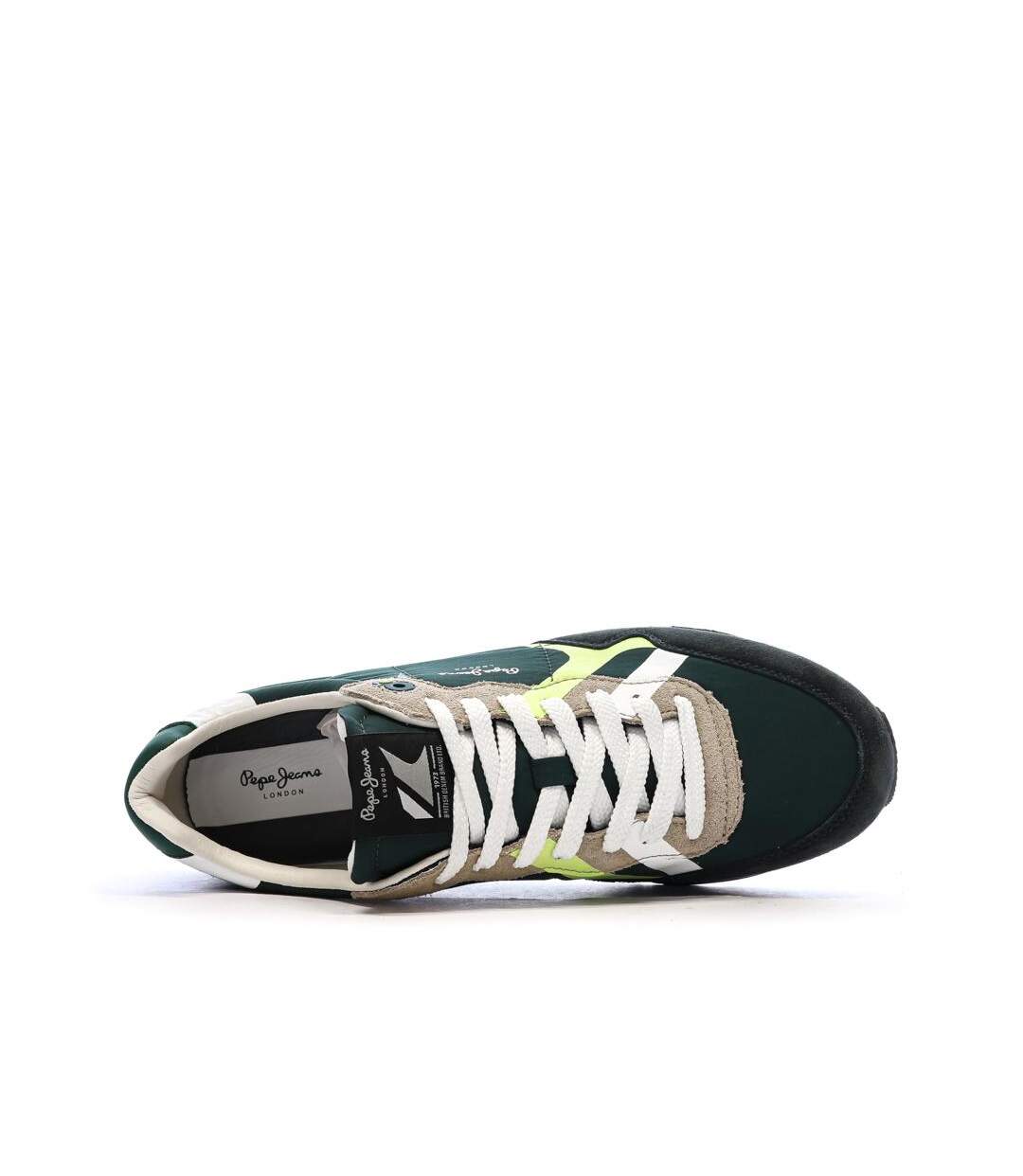 Baskets verte homme pepe jeans brit road-4