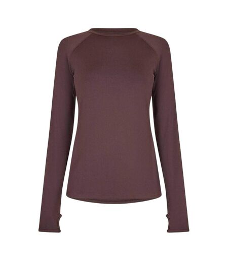 Haut Manches Longues Femme Marron USA Pro
